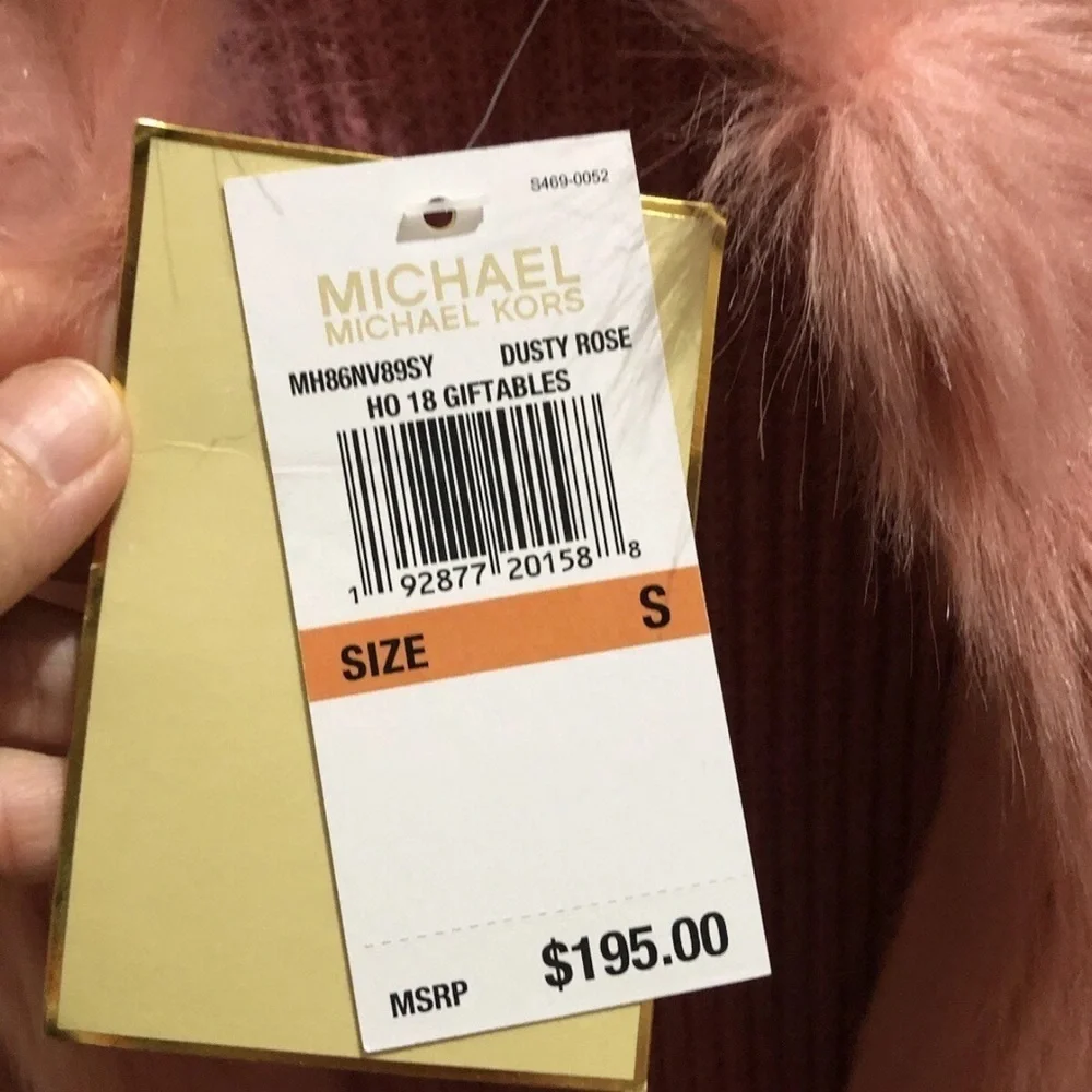 Michael Kors Blush Faux Fur Vest NWT 195.00